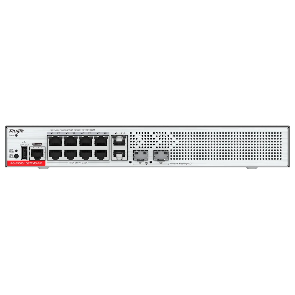 WIS-S5000-10GT2MS-P-E Switch L2+ PoE Cloud Managed