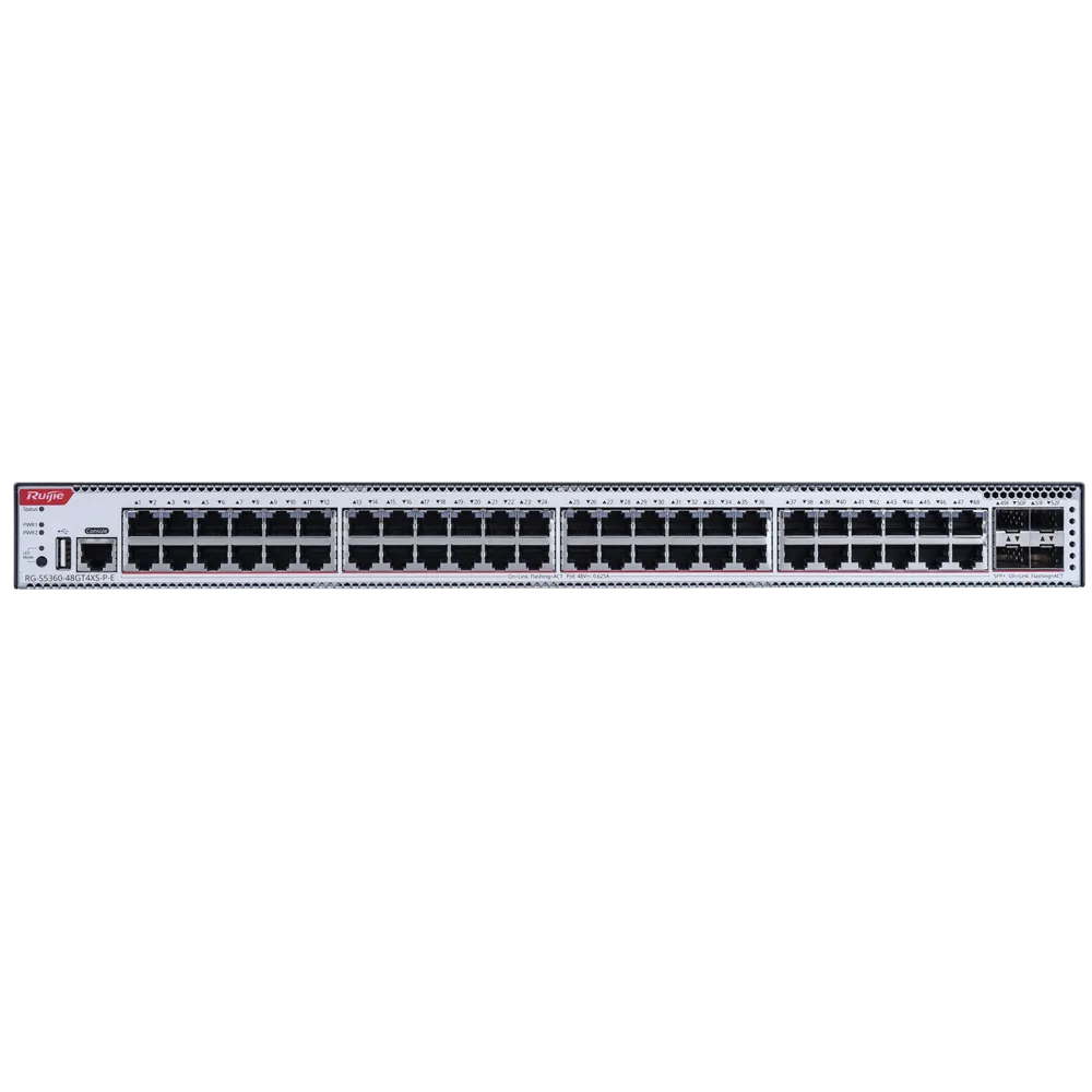 WIS-S5360-48GT4XS-P-E Switch L3 48 Puertos PoE+ 10GE