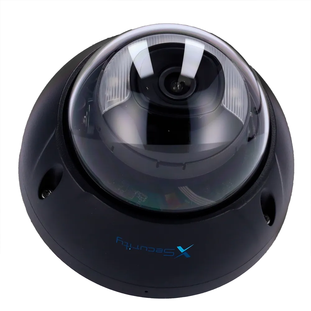 Cámara Domo IP 8MP XS-IPD842A-8P-DL-WIZ-BLACK Dual Light