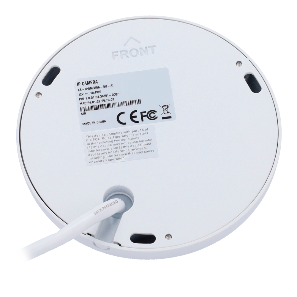 Desconocido XS-IPDM360A-5U-AI Cámara Fisheye – IP · Exterior · PoE - Imagen 3