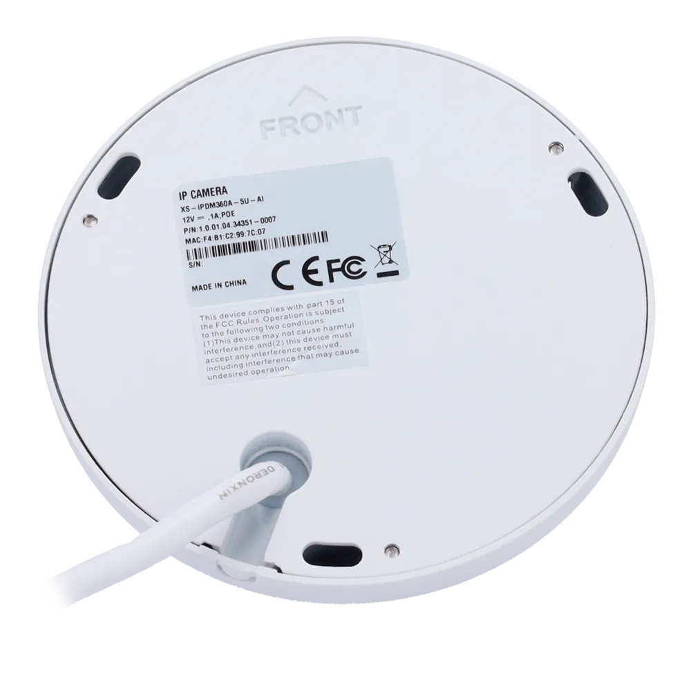 Cámara Fisheye IP 5MP XS-IPDM360A-5U-AI Exterior PoE AI