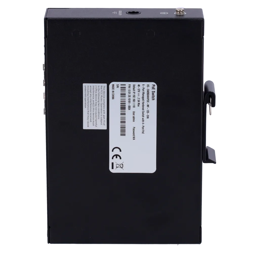Switch PoE Gestionable XS-SW0604HIPOE-MF-120-DIN 4 Puertos