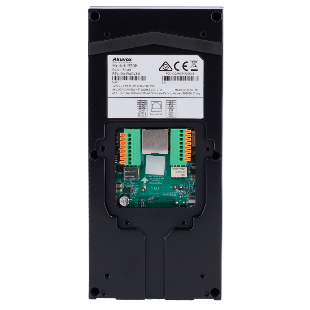 Placa videoportero - IP - superficie - Akuvox - Cámara 2 Mpx - sin WiFi, PoE - IP65 IK07 - Acceso MIFARE/EM/NFC/PIN - Ref. AK-R20K - Imagen 3