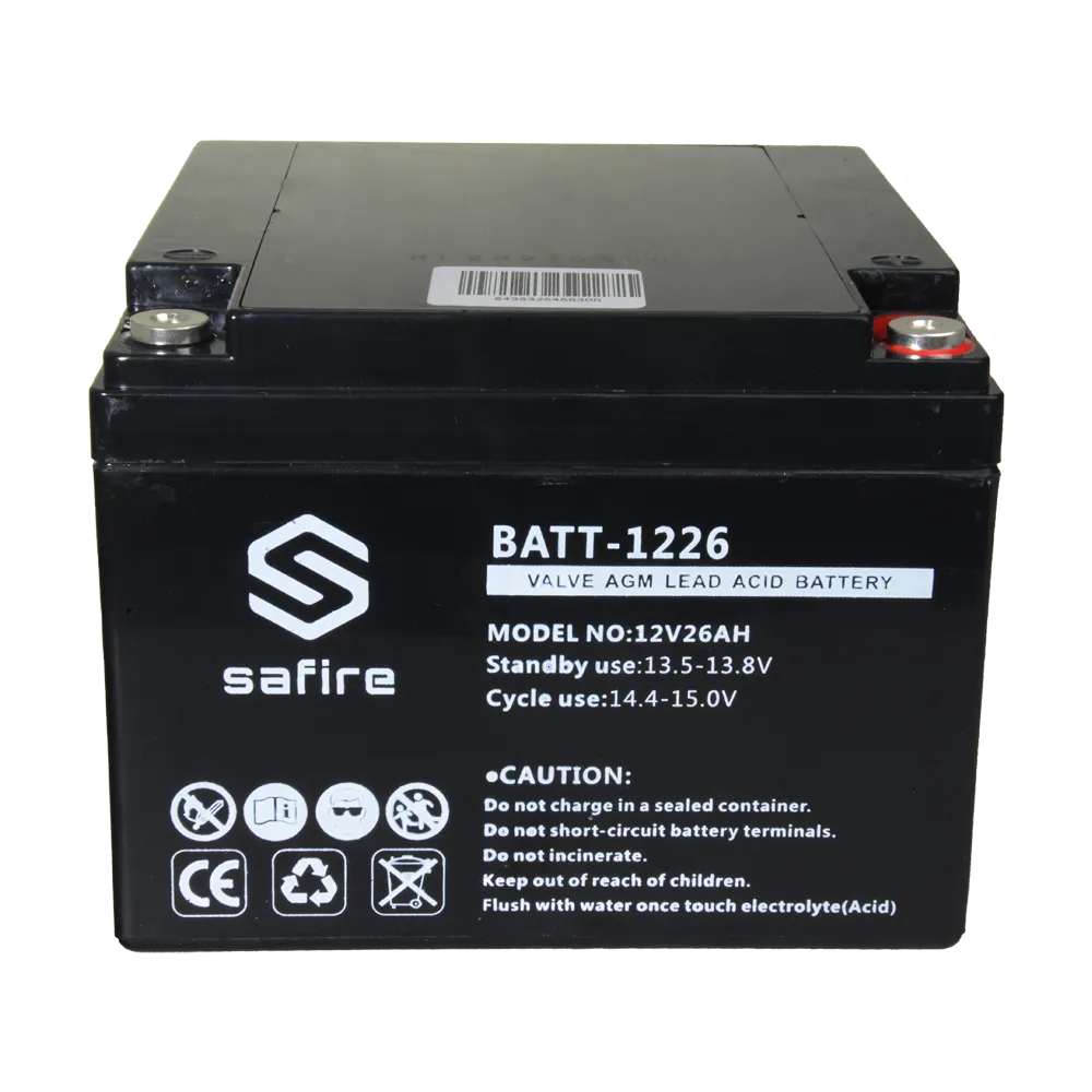 Batería BATT-1226 12V 26Ah AGM para Centrales de Incendio