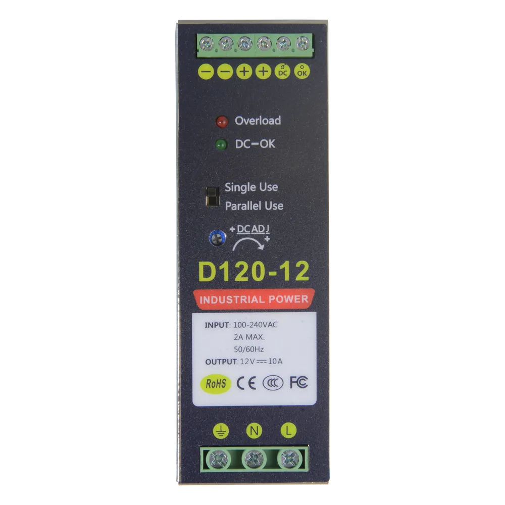 Fuente Alimentación DC12V10A-DIN 12V 120W Carril DIN