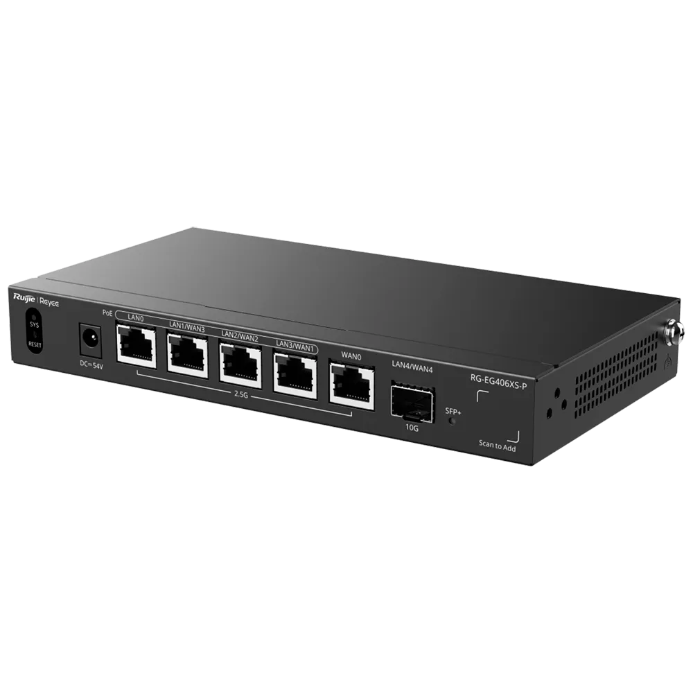 Reyee RG-EG406XS-P Router Industrial PoE 5x2.5G 10G SFP+