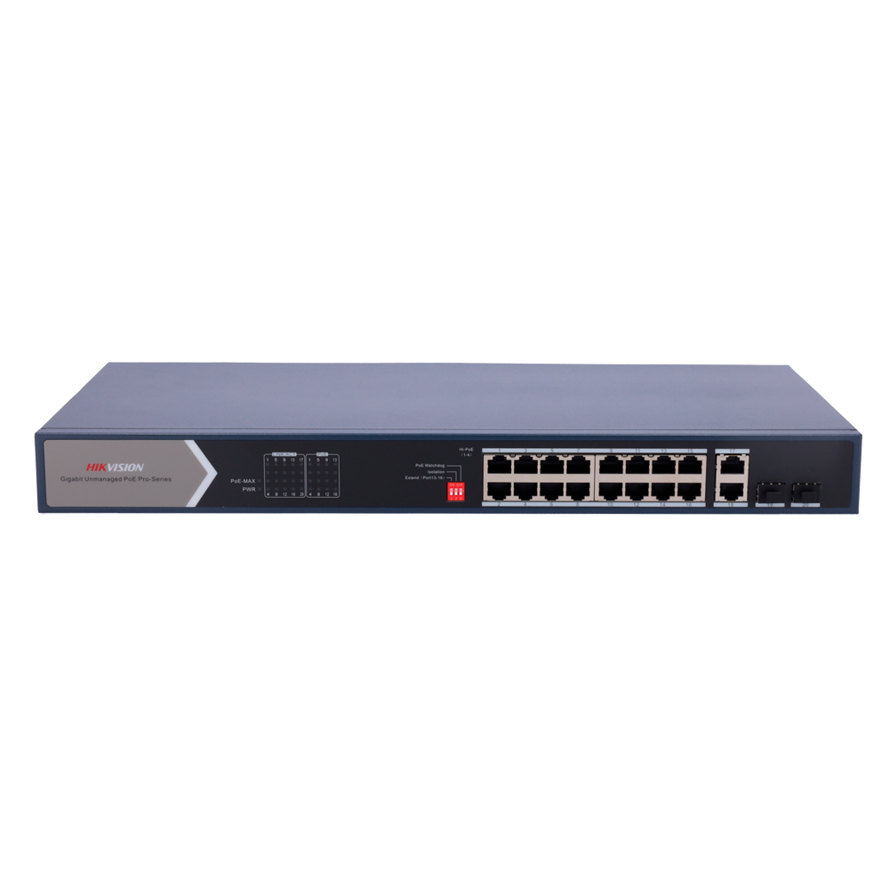 HIKVISION - DS-3E0520HP-E - Switch 18P Gigabit PoE No gestionable SFP - Imagen 3