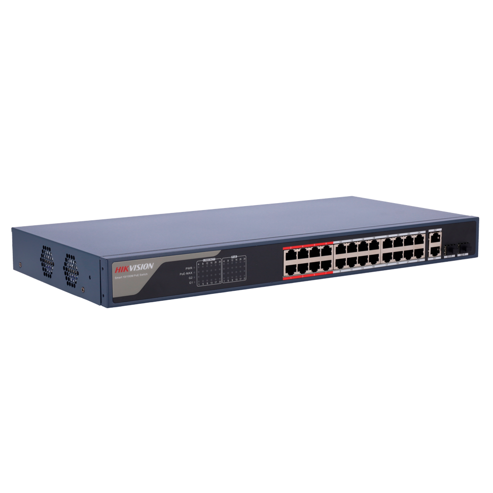 HIKVISION - DS-3E1326P-EI(B) - Switch 24P Gigabit PoE Gestionable SFP - Imagen 3