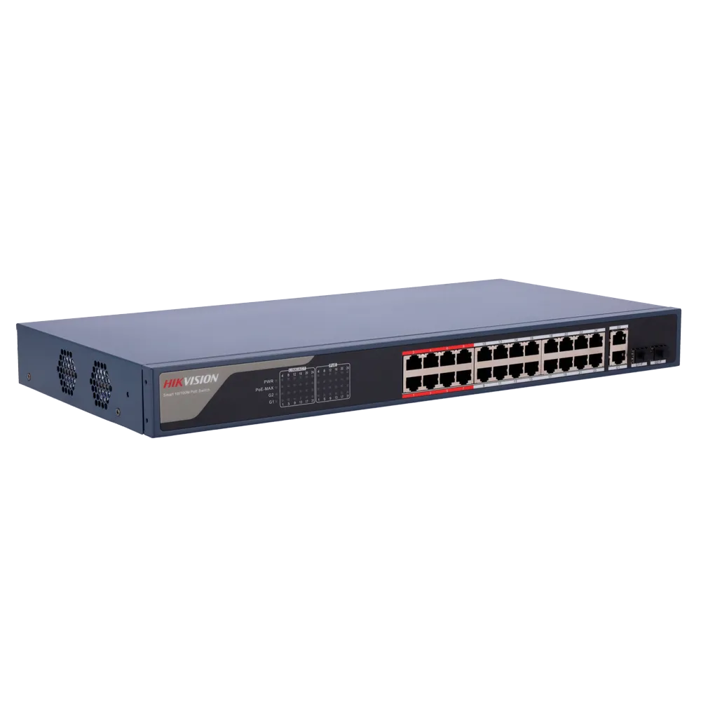 Switch Gigabit PoE 24 Puertos HIKVISION DS-3E1326P-EI(B)