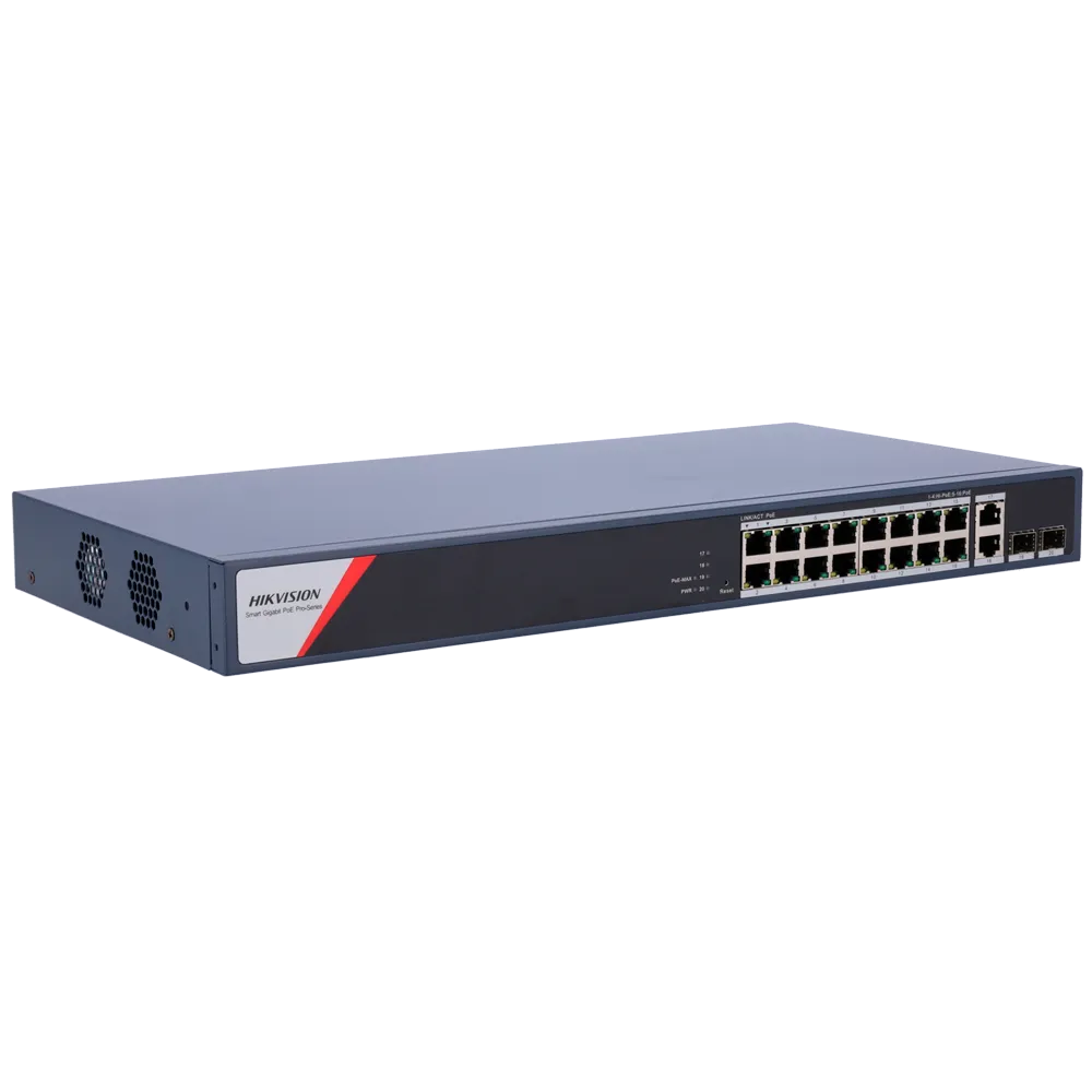 Switch PoE Gestionable HIKVISION DS-3E1520HP-SI 16 Puertos