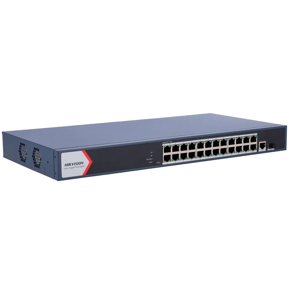 Switch Gigabit PoE DS-3E1526P-EI Hikvision 24 Puertos