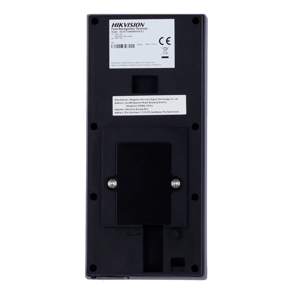 Control Acceso Facial IP65 DS-K1T344MBFWX-E1 Hikvision