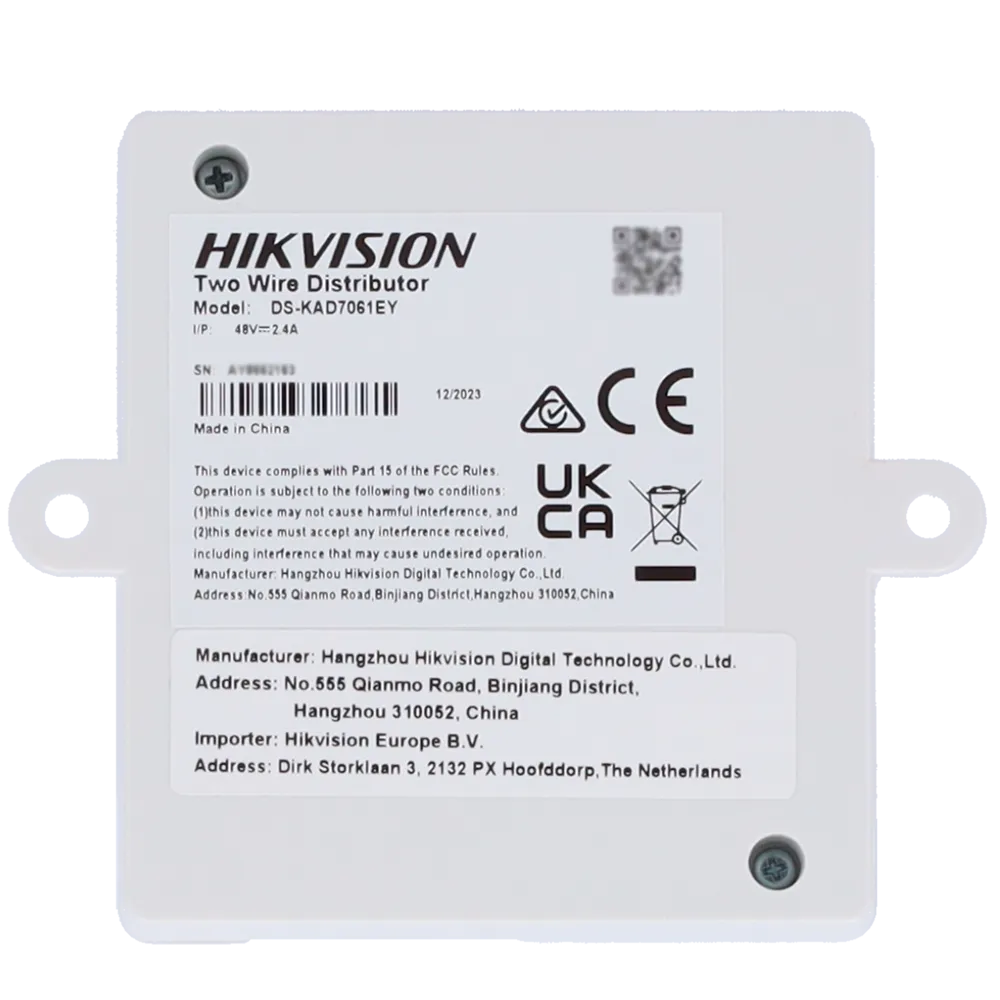 Distribuidor 2 Hilos HD Hikvision DS-KAD7061EY