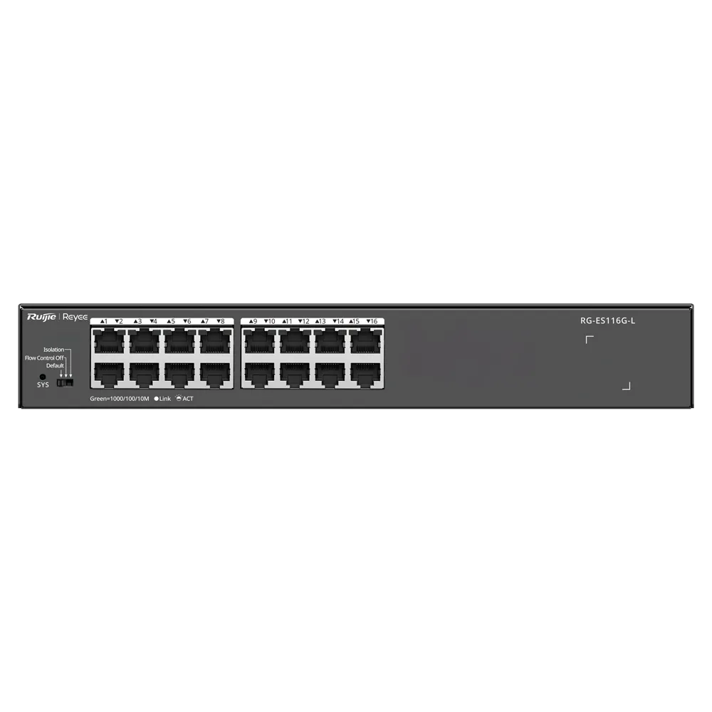 Switch Gigabit 16 Puertos RG-ES116G-L Reyee Sin PoE