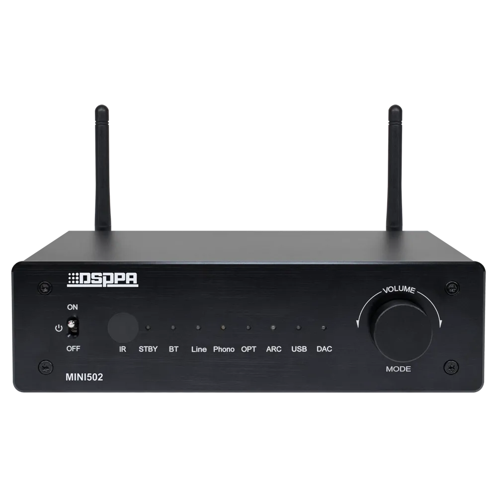 DSPPA-MINI502 Amplificador Estéreo 2x50W Bluetooth USB