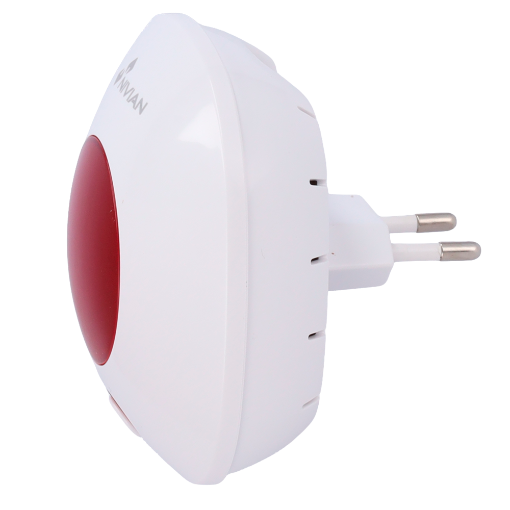 Nivian - NVS-INDOORSIREN - Sirena interior Inalámbrica Batería con flash 85 dB - Imagen 3