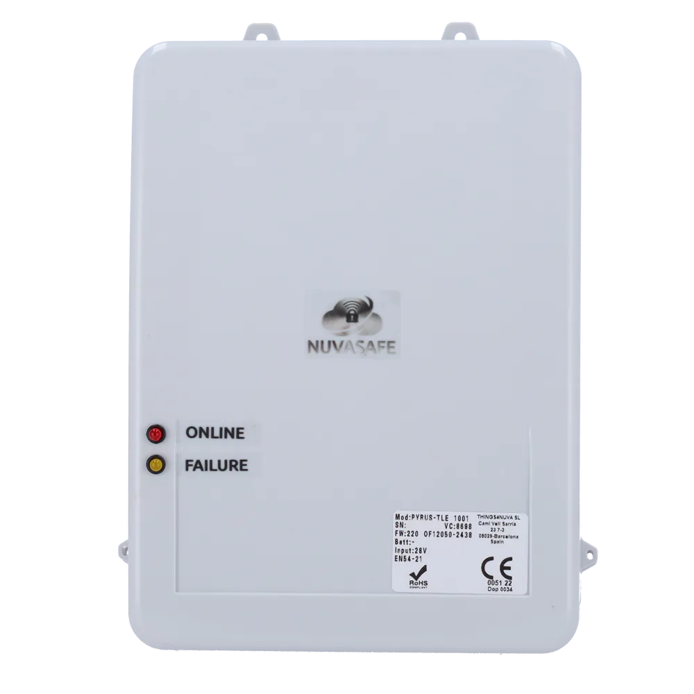 Comunicador Transmisor Alarma EN54-21 PYRUS-TLE Nuvathings