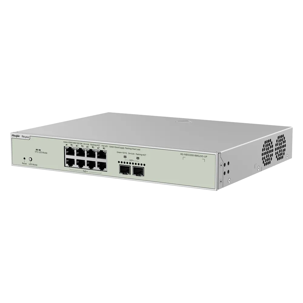 RG-NBS5300-8MG2XS-UP Switch L3 Multi-Gigabit 8P PoE++