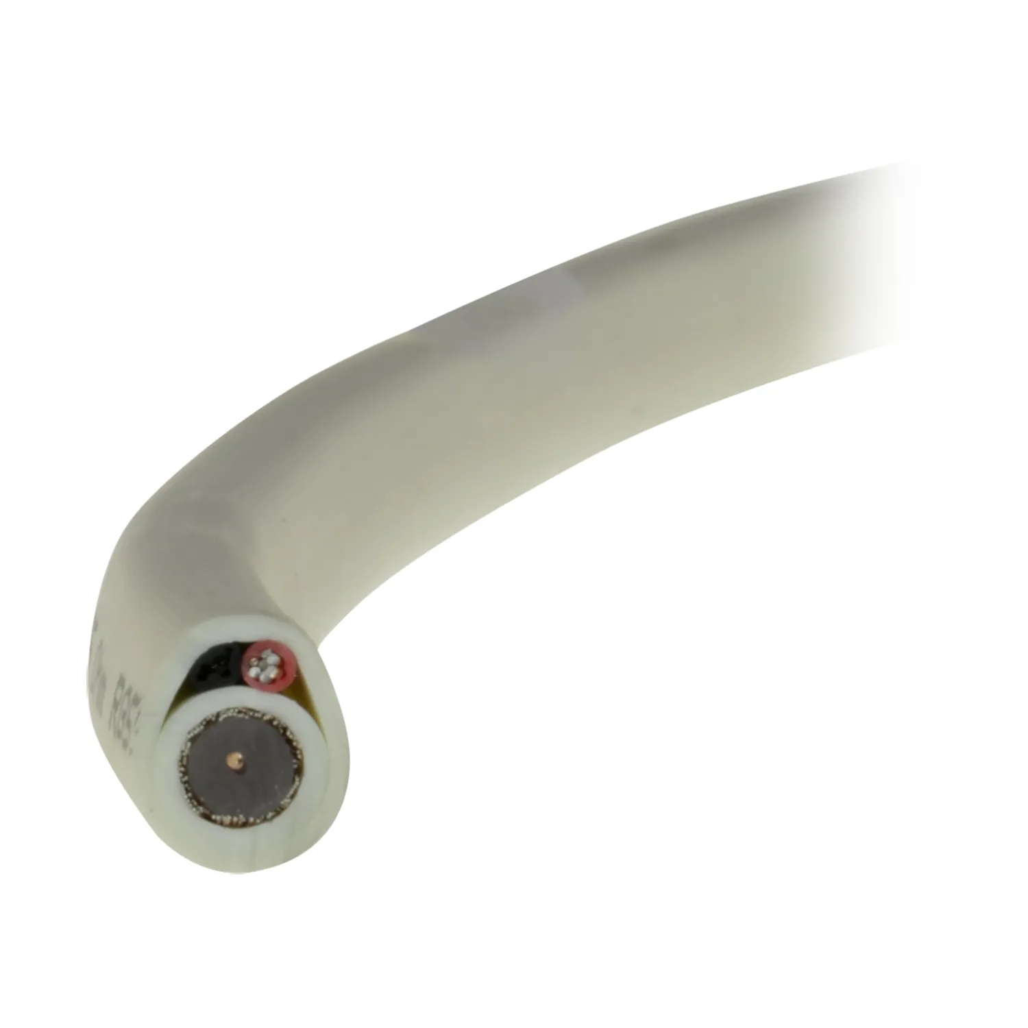 Cable Coaxial RG59P-100B con Alimentación 100m Blanco