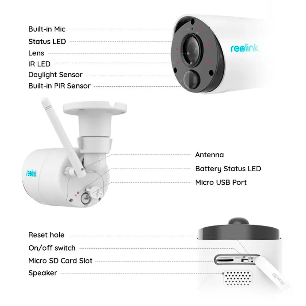 Reolink Argus Eco B320 Kit Solar 3MP WiFi RL-ARGUS-ECO-B320-SOLARKIT
