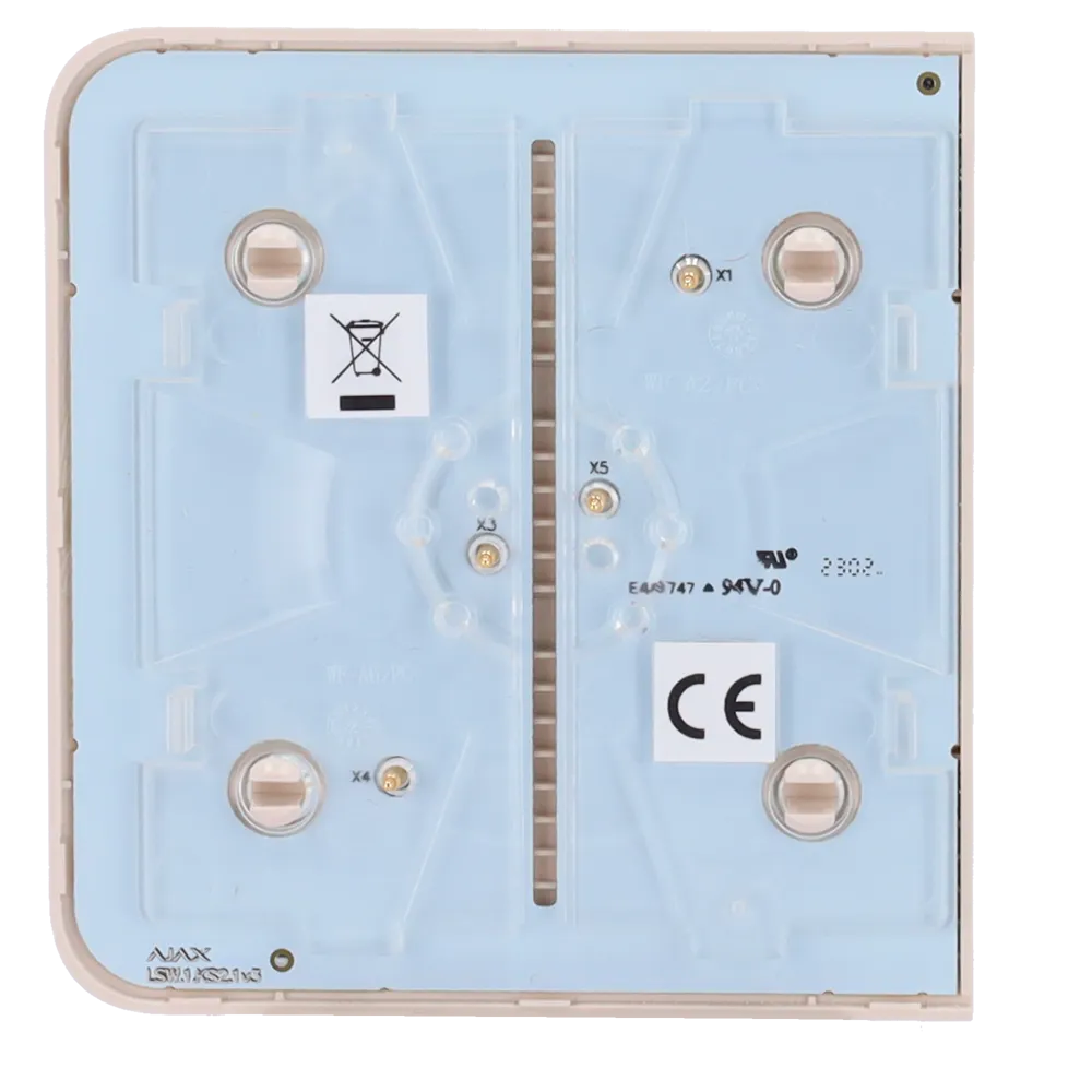 AJAX AJ-SIDEBUTTON-1G2W-IVO Interruptor Marfil 2 Canales