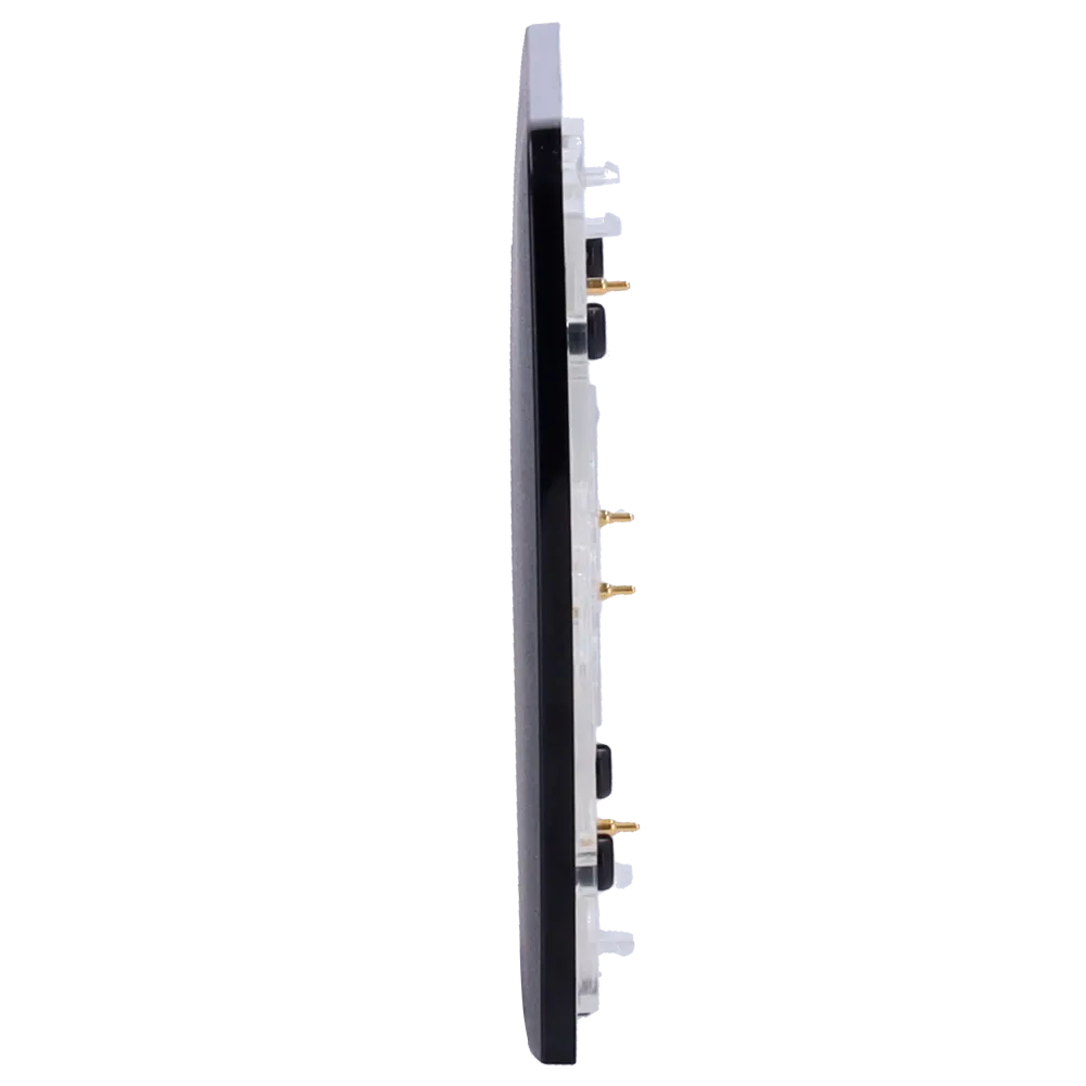 Panel táctil doble AJAX AJ-SIDEBUTTON-2G-B-VERT negro