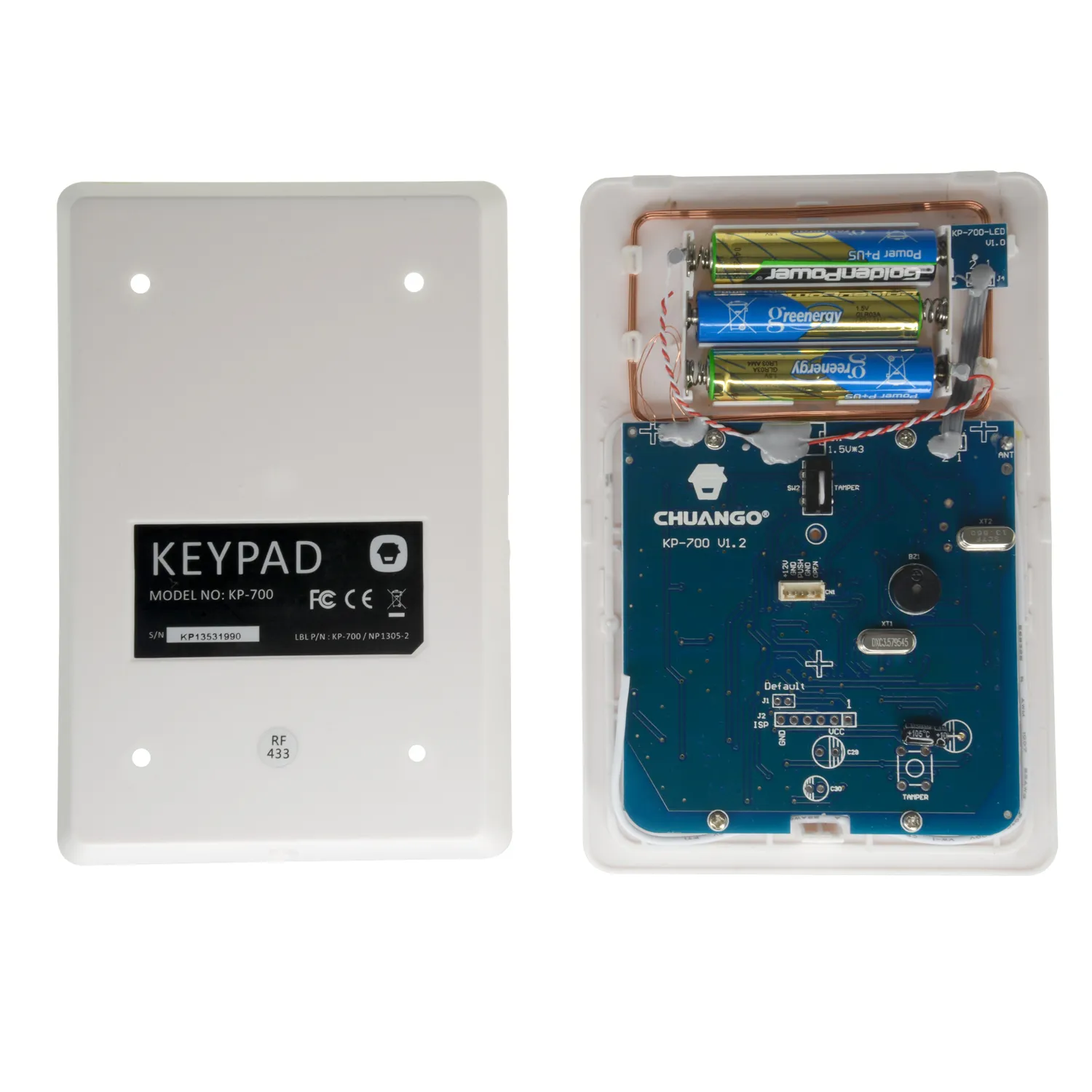 Teclado Inalámbrico KP-700 RFID Chuango para Alarmas