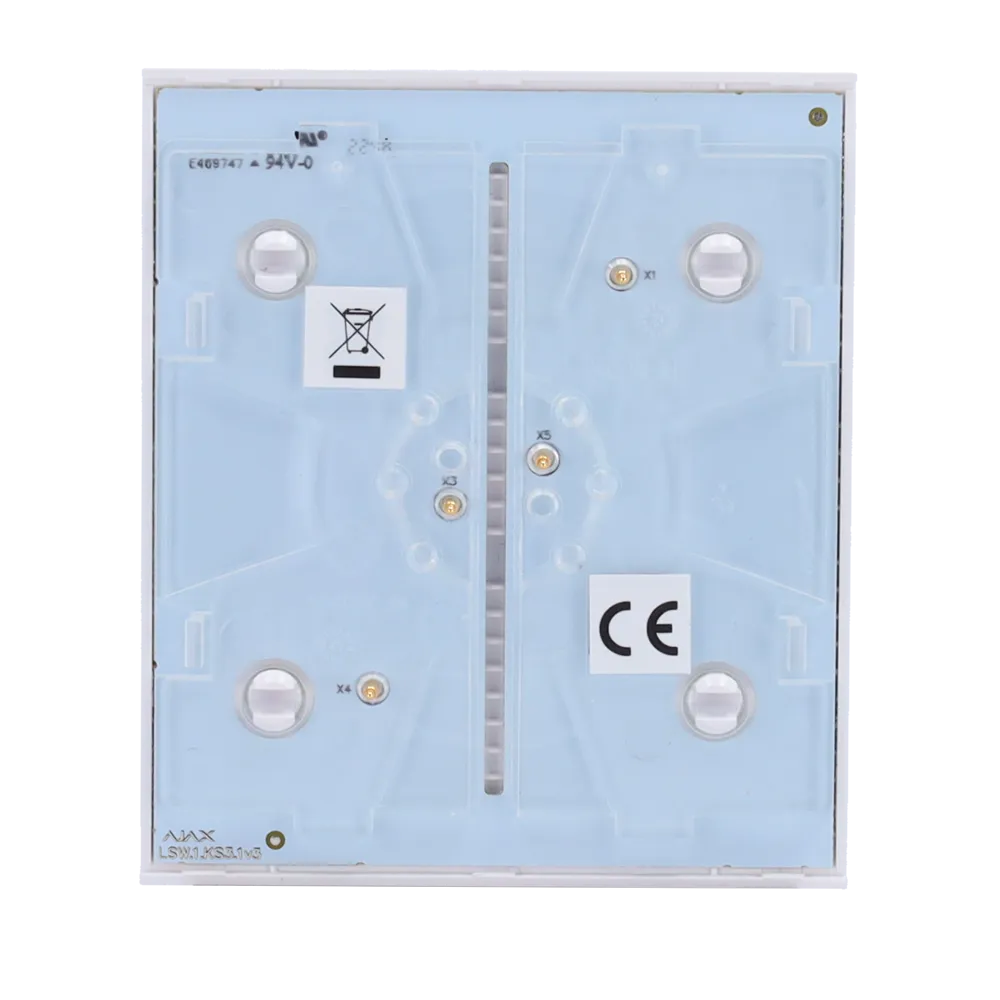 AJAX AJ-CENTERBUTTON-1G2W-W Interruptor Conmutable Blanco