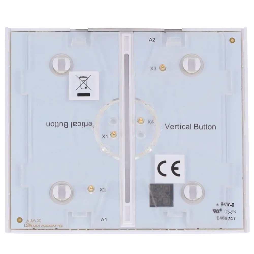 AJAX AJ-CENTERBUTTON-2G-W-VERT Interruptor Blanco SmartHome
