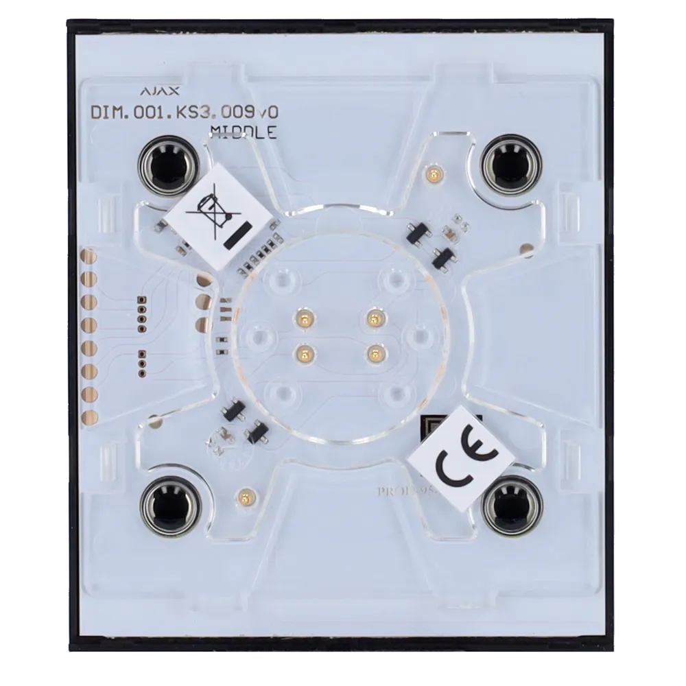 AJAX AJ-CENTERBUTTON-DIMMER-B Panel Táctil Regulador Negro