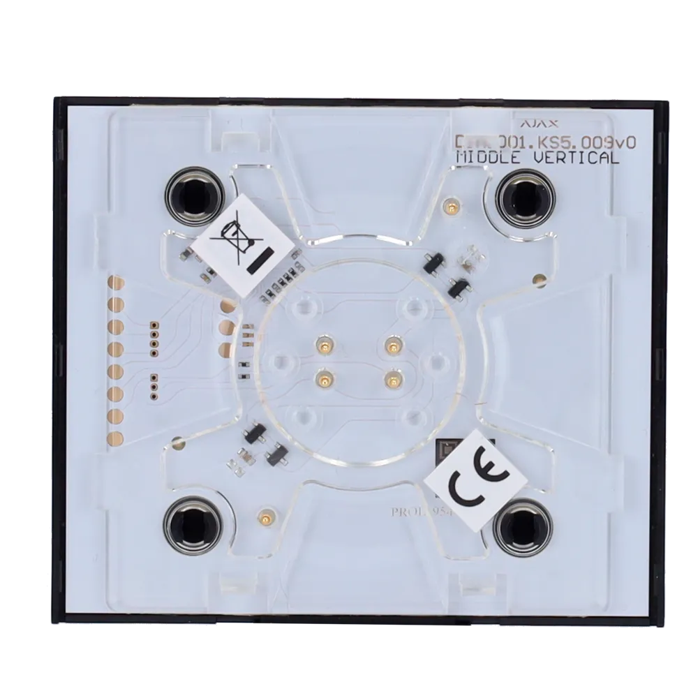Panel Táctil Ajax AJ-CENTERBUTTON-DIMMER-B-VERT Negro
