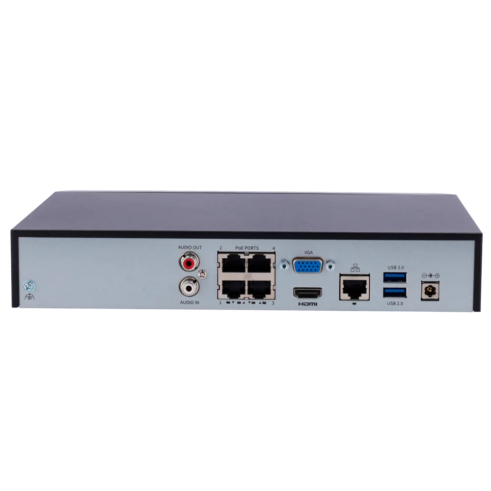 Uniview UV-NVR301-04B-P4-IQ NVR 4 Canales PoE H.265 12MP