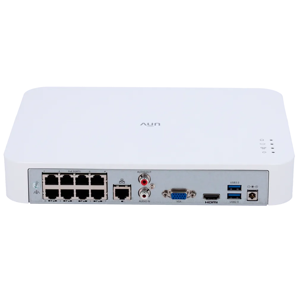Uniview UV-NVR301-08B-LP8-IQ NVR 8 Canales PoE 12MP H.265