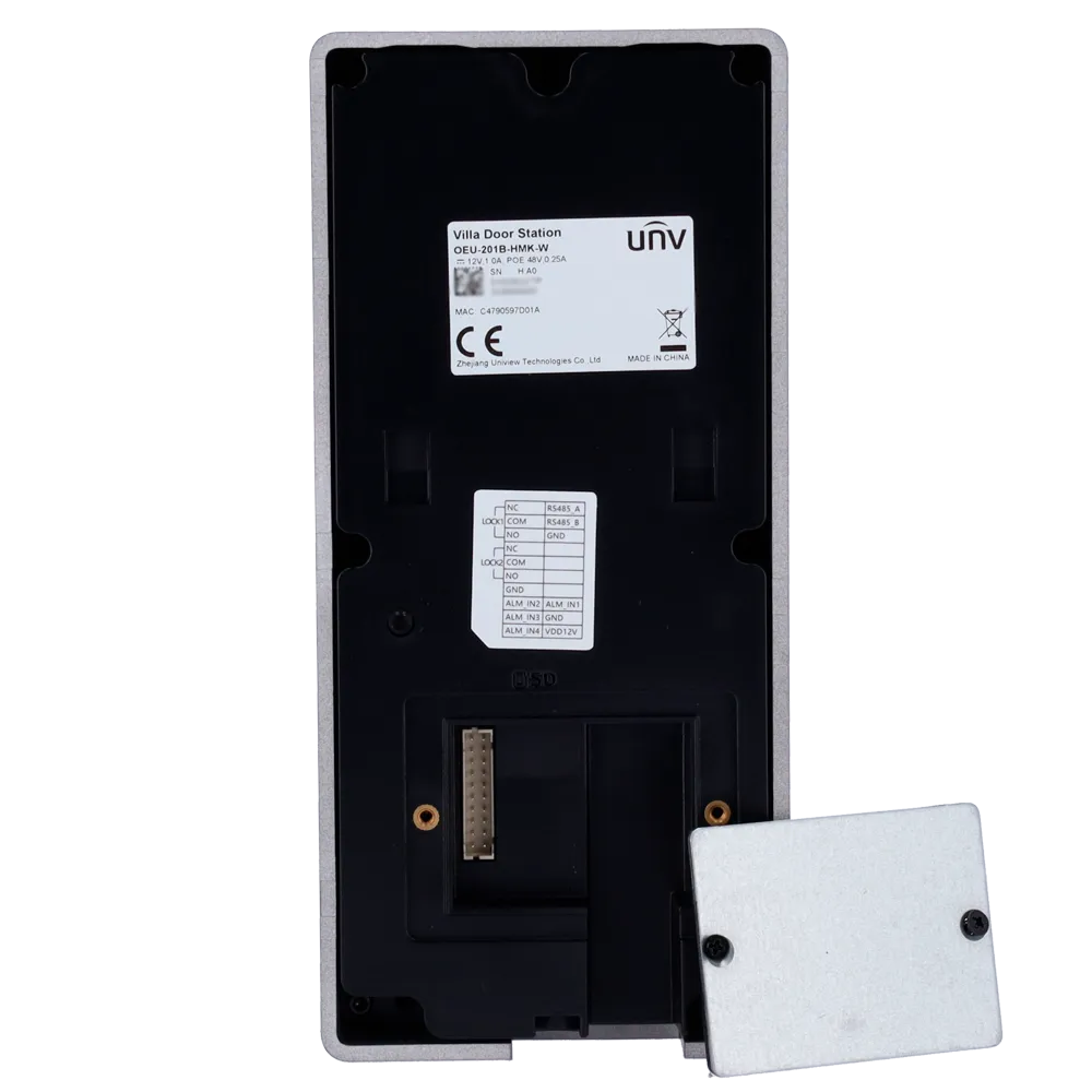 Placa Videoportero IP Uniview UV-OEU-201B-HMK-W WiFi PoE
