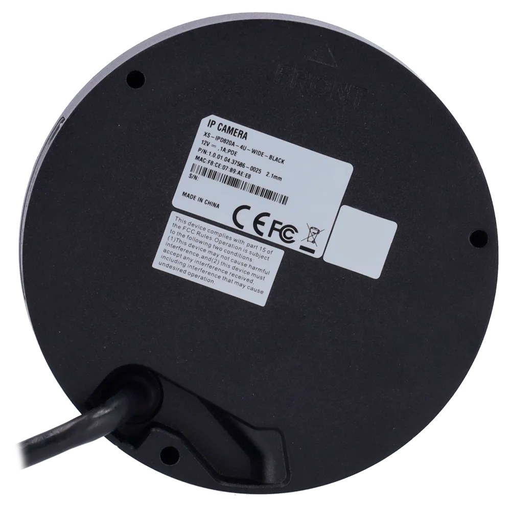 Cámara Domo IP 4MP XS-IPD820A-4U-WIDE-BLACK Gran Angular