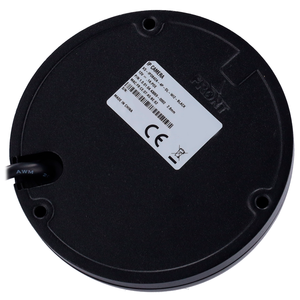 Desconocido XS-IPD842A-4P-DL-WIZ-BLACK Cámara Domo – IP · Exterior · IR · PoE - Imagen 4