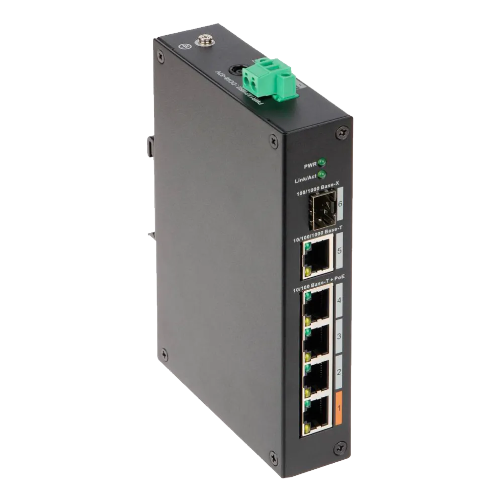 Switch PoE X-SECURITY XS-SW0604HIPOE-F-60-DIN 4 Puertos Gigabit