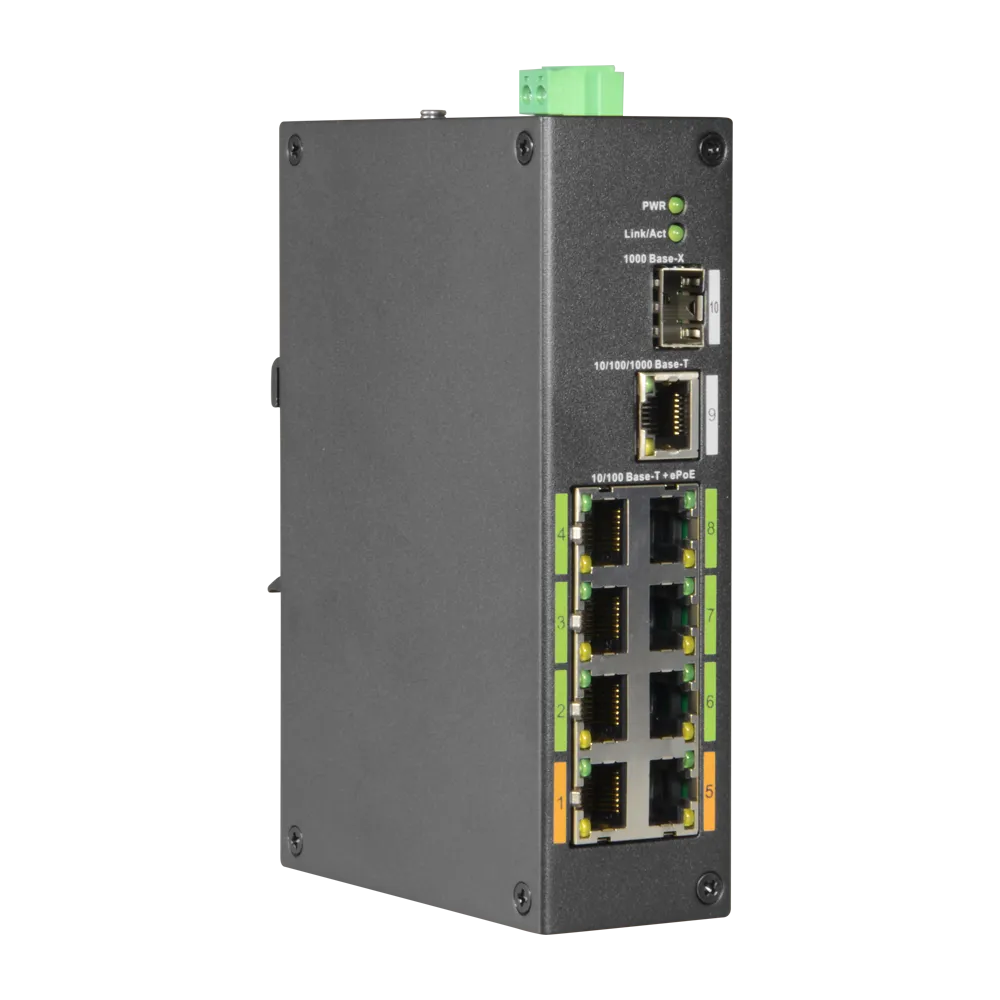 Switch PoE 8 Puertos Gigabit X-Security XS-SW1008EPOE-120-DIN
