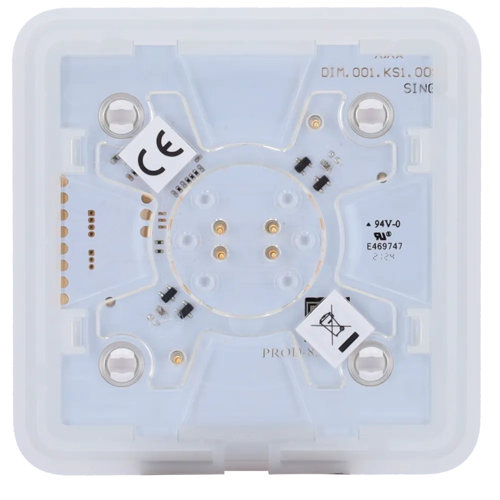 Interruptor Dimmer Cableado Ajax AJ-SOLOBUTTON-DIMMER-W