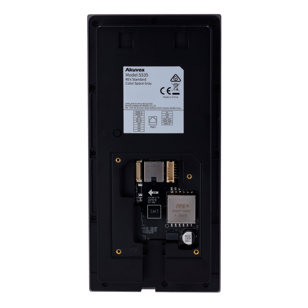 Placa videoportero - IP - empotrar / superficie - Akuvox - Cámara 2 Mpx - sin WiFi, PoE - IP66 IK08 - Acceso MIFARE/EM/NFC/PIN - Ref. AK-S535 - Imagen 4