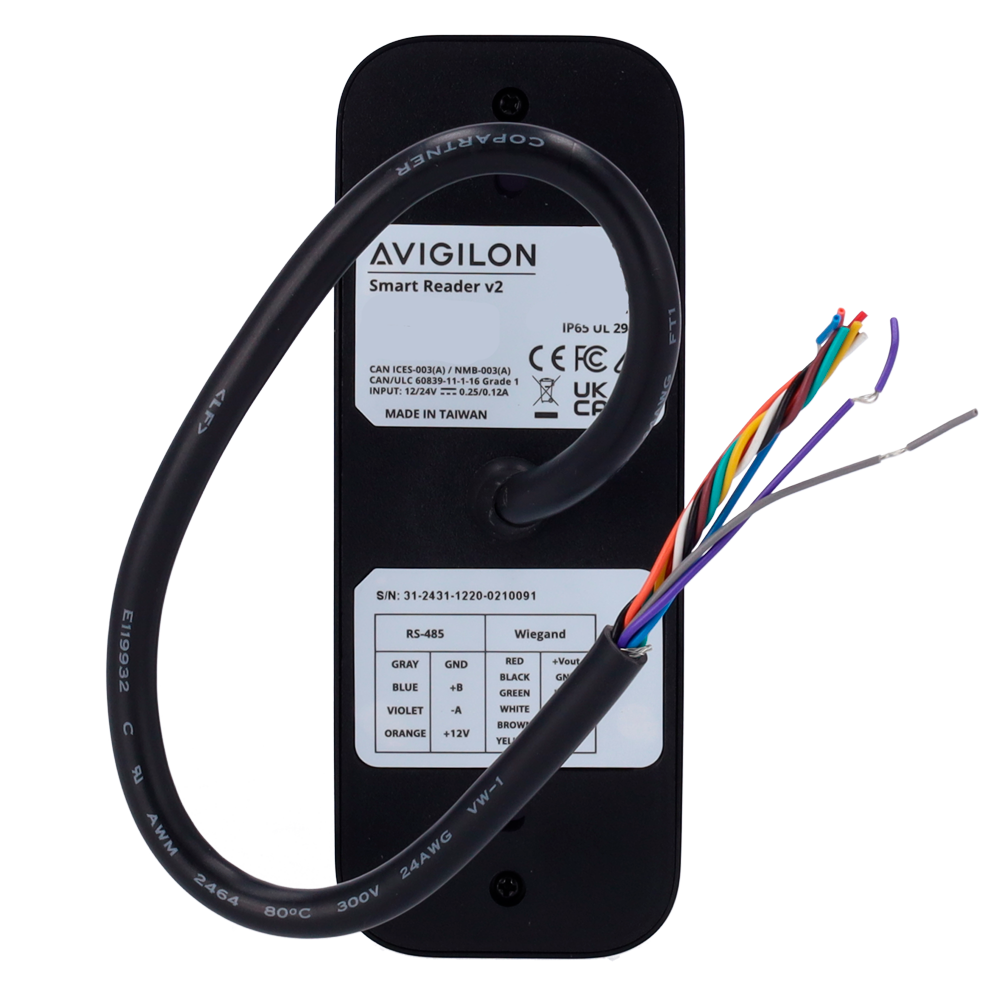 Avigilon - AVI-OP-R2X-MULL - Lector RFID EM 125 kHz RS-485 Exterior - Imagen 4