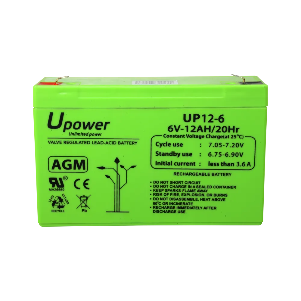 Batería Recargable 6V 12Ah BATT-6012-U para Centrales
