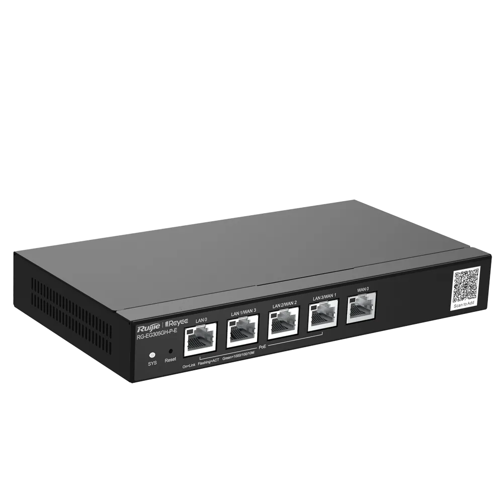 Router Industrial PoE Reyee RG-EG305GH-P-E 5 Puertos Gigabit