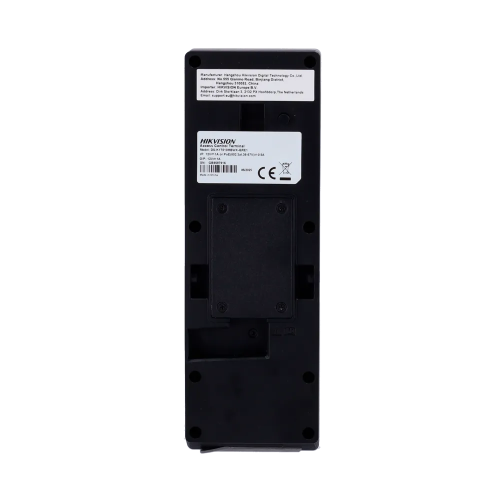 Control Acceso Facial Hikvision DS-K1T510MBWX-QRE1 IP65