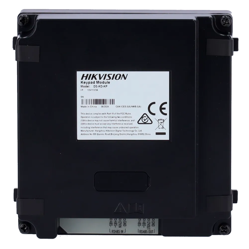 Placa Videoportero Hikvision DS-KD-KP con Teclado PIN