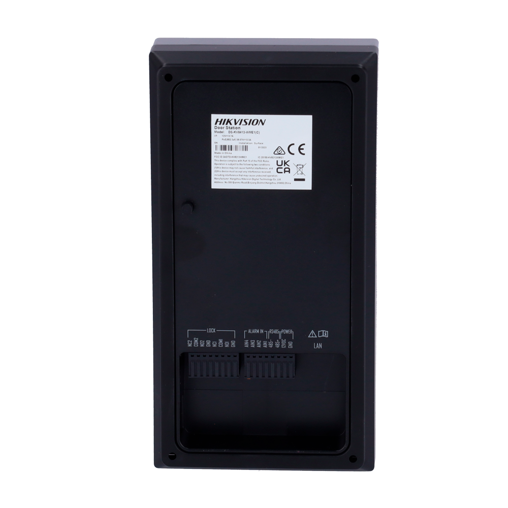 Placa videoportero - IP - superficie - Hikvision - 4 viviendas - Cámara 2 Mpx - WiFi, PoE - IP65 IK08 - Acceso MIFARE - Ref. DS-KV8413-WME1(C) - Imagen 4