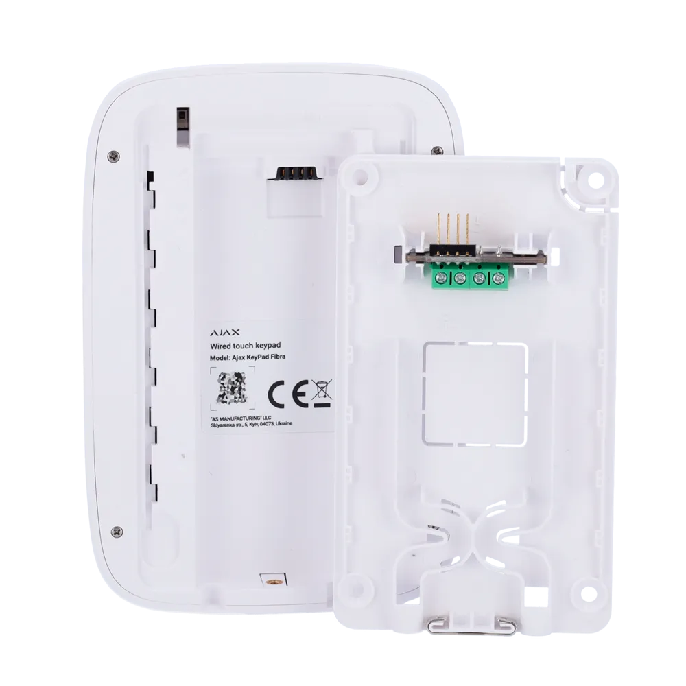 AJAX KeyPad Fibra FIBRA-KEYPAD-W-NF Teclado Cableado Blanco