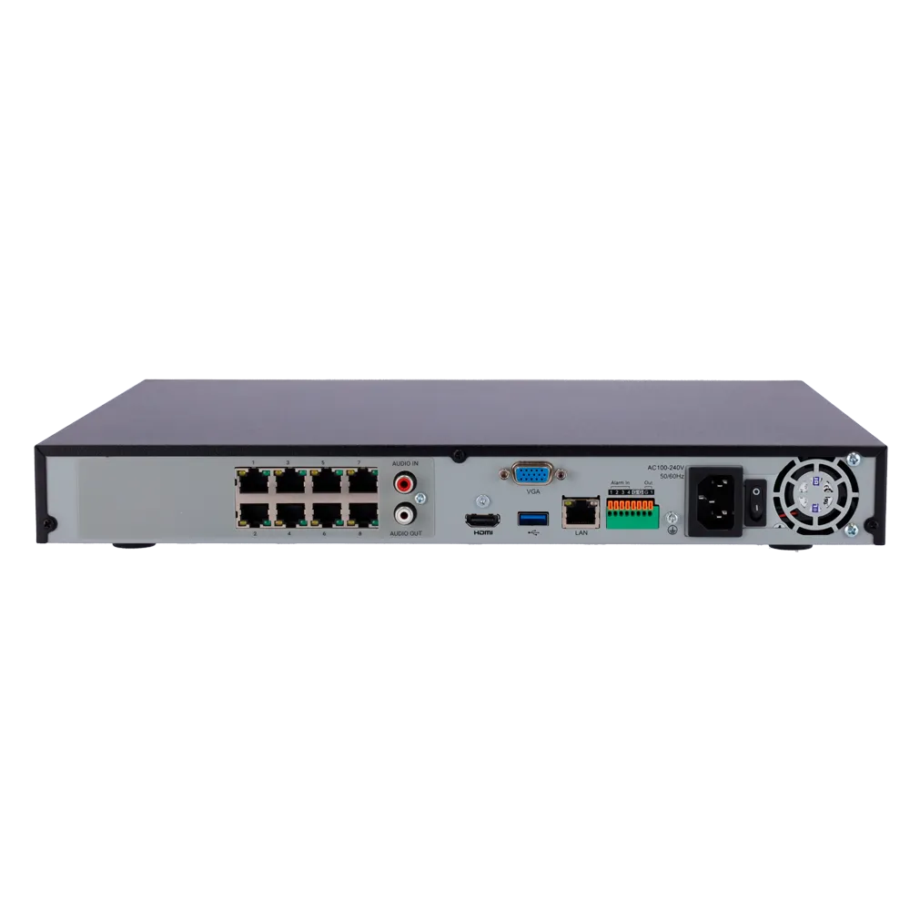 Milesight MS-N5008-NPE NVR 8 Canales PoE 4K H.265+