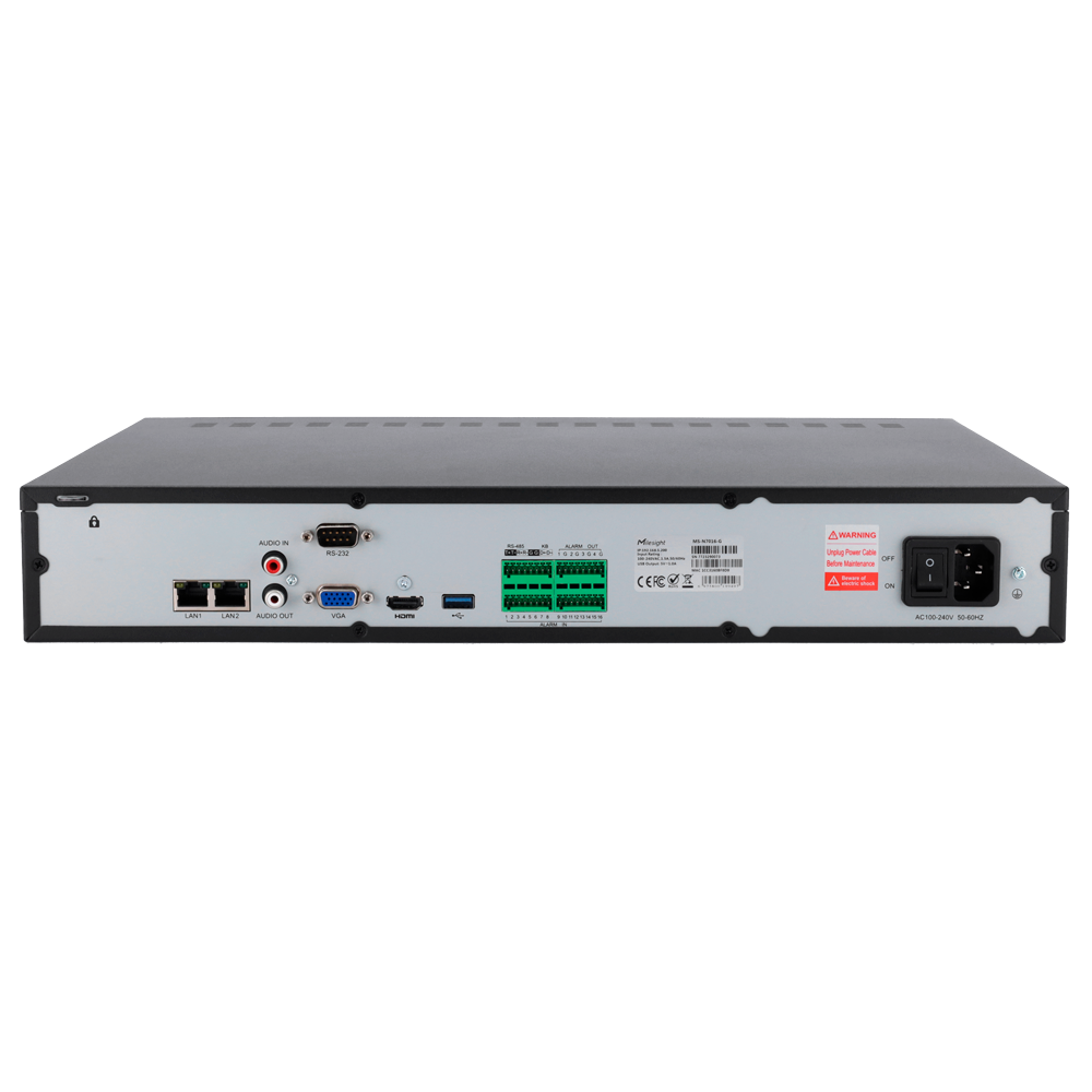Milesight MS-N7016-G NVR – 16ch · 4 HDD · 4K · H.265+ - Imagen 4