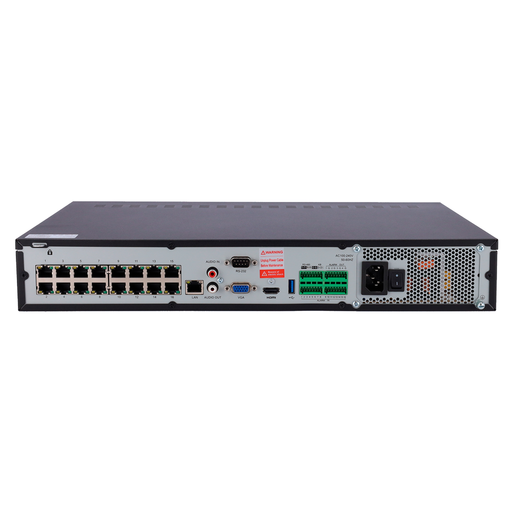 Milesight MS-N7016-PG NVR – 16ch · PoE · 4 HDD · 4K · H.265+ - Imagen 4